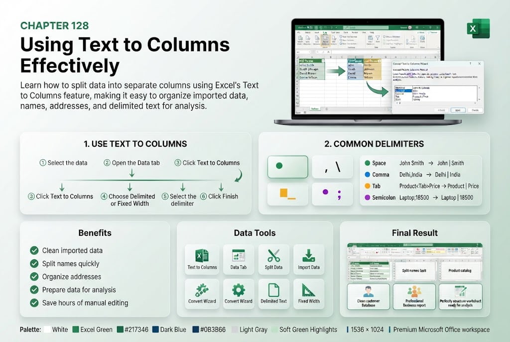 Chapter 128: Using Text to Columns Effectively