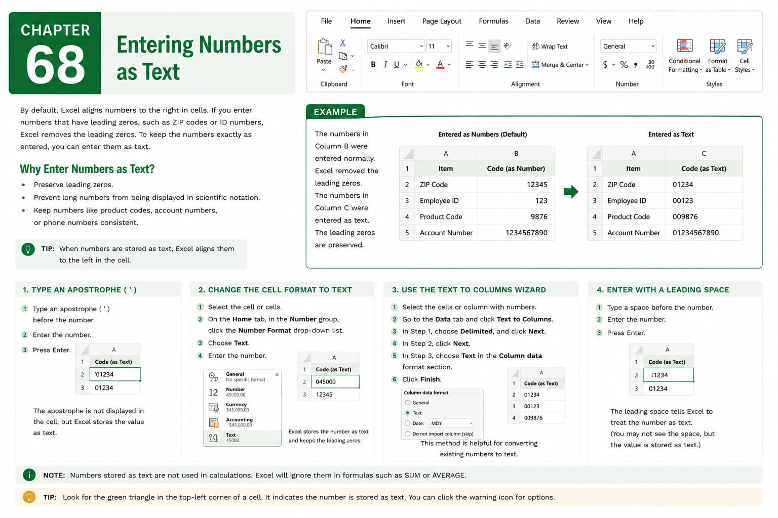 Chapter 68: Entering Numbers as Text