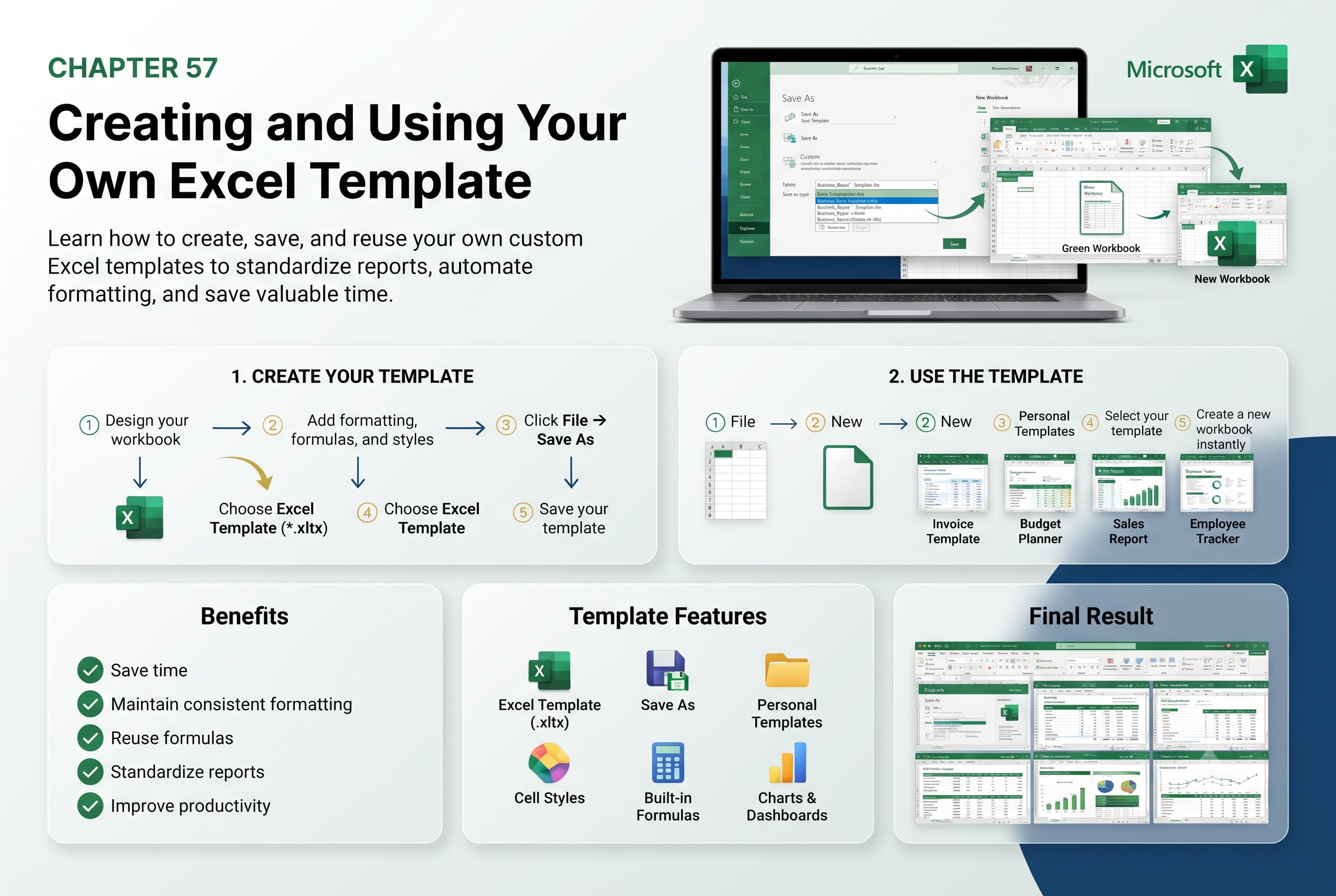 Chapter 57: Creating and Using Your Own Excel Template