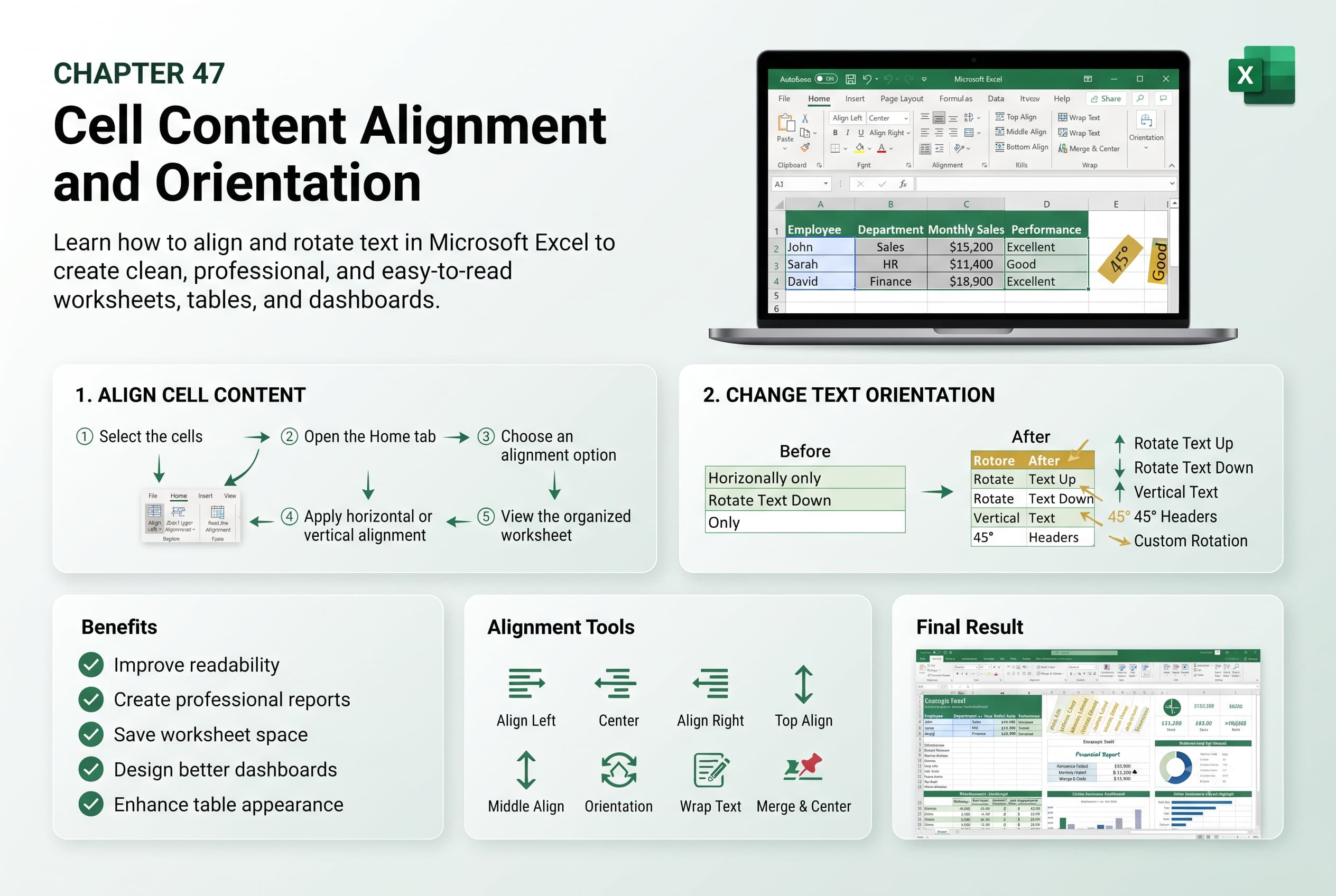Chapter 47: Cell Content Alignment and Orientation