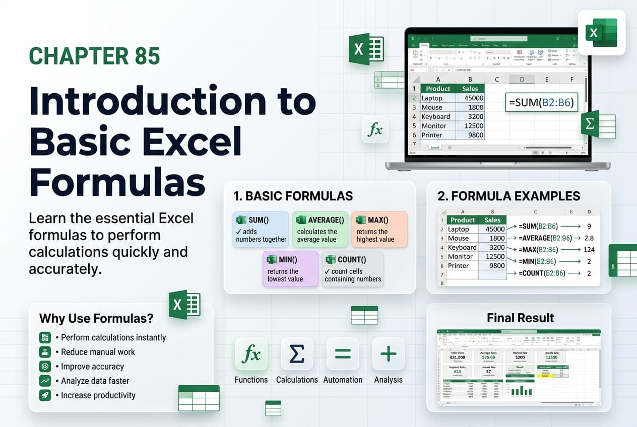 Chapter 85: Introduction to Basic Excel Formulas