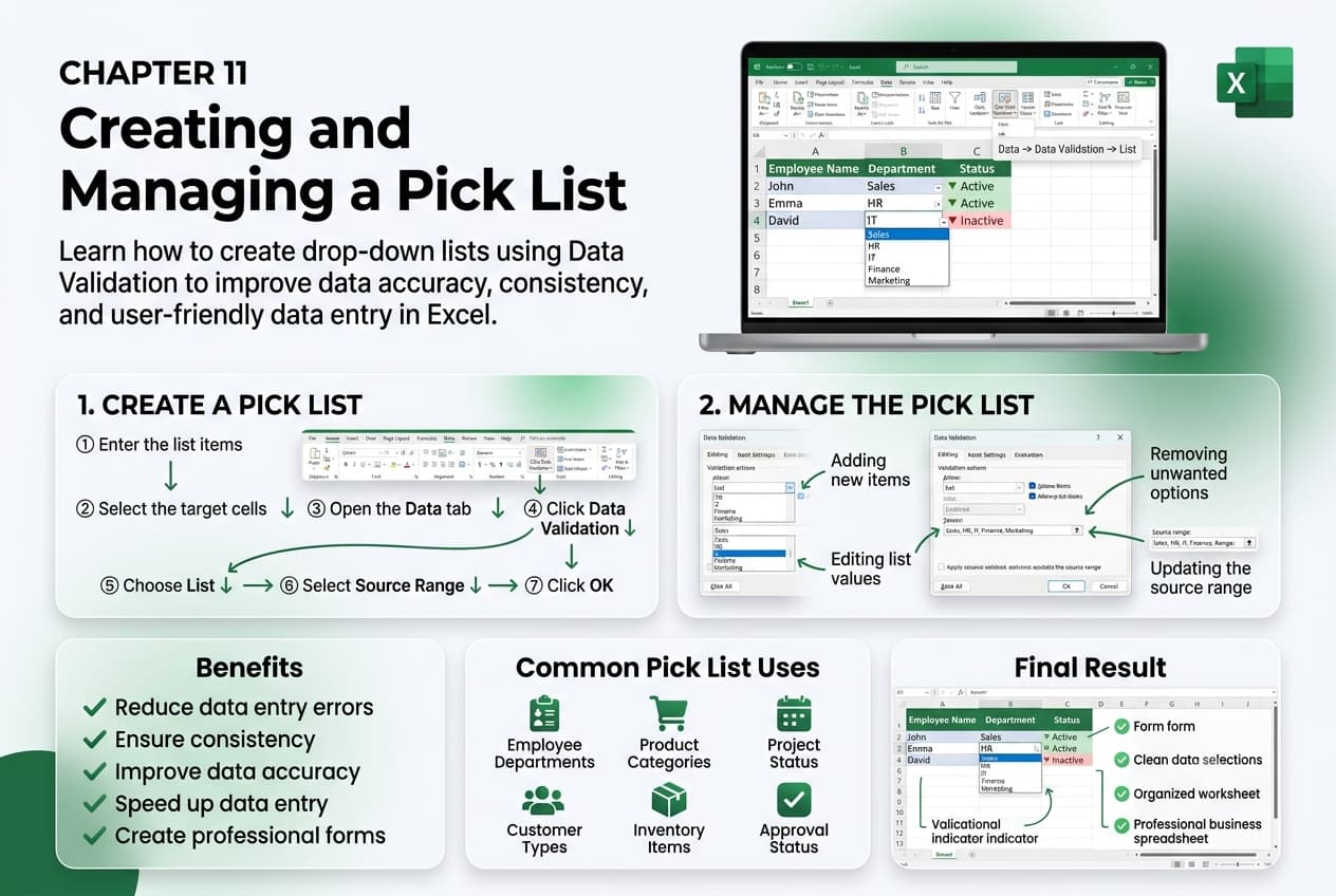 Chapter 11: Creating and Managing a Pick List