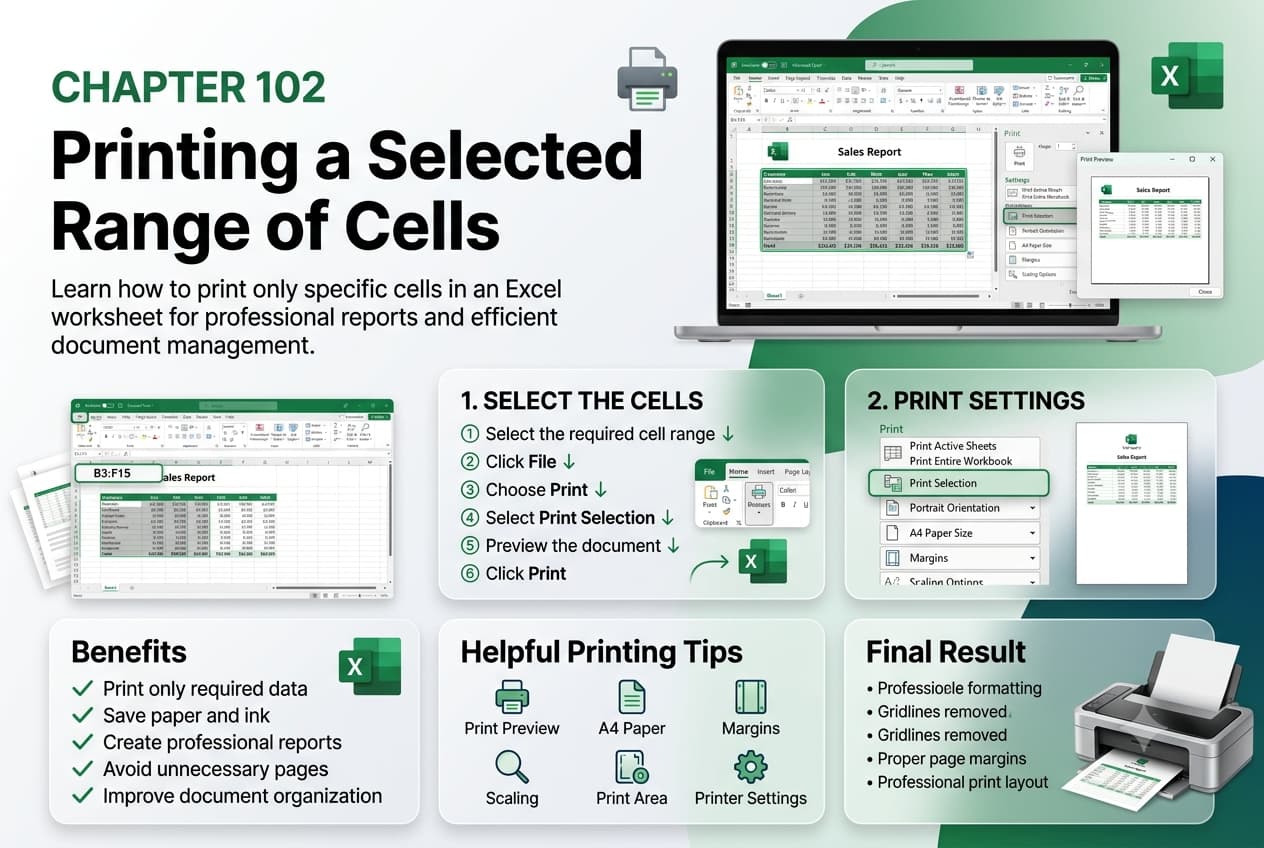 Chapter 102: Printing a Selected Range of Cells