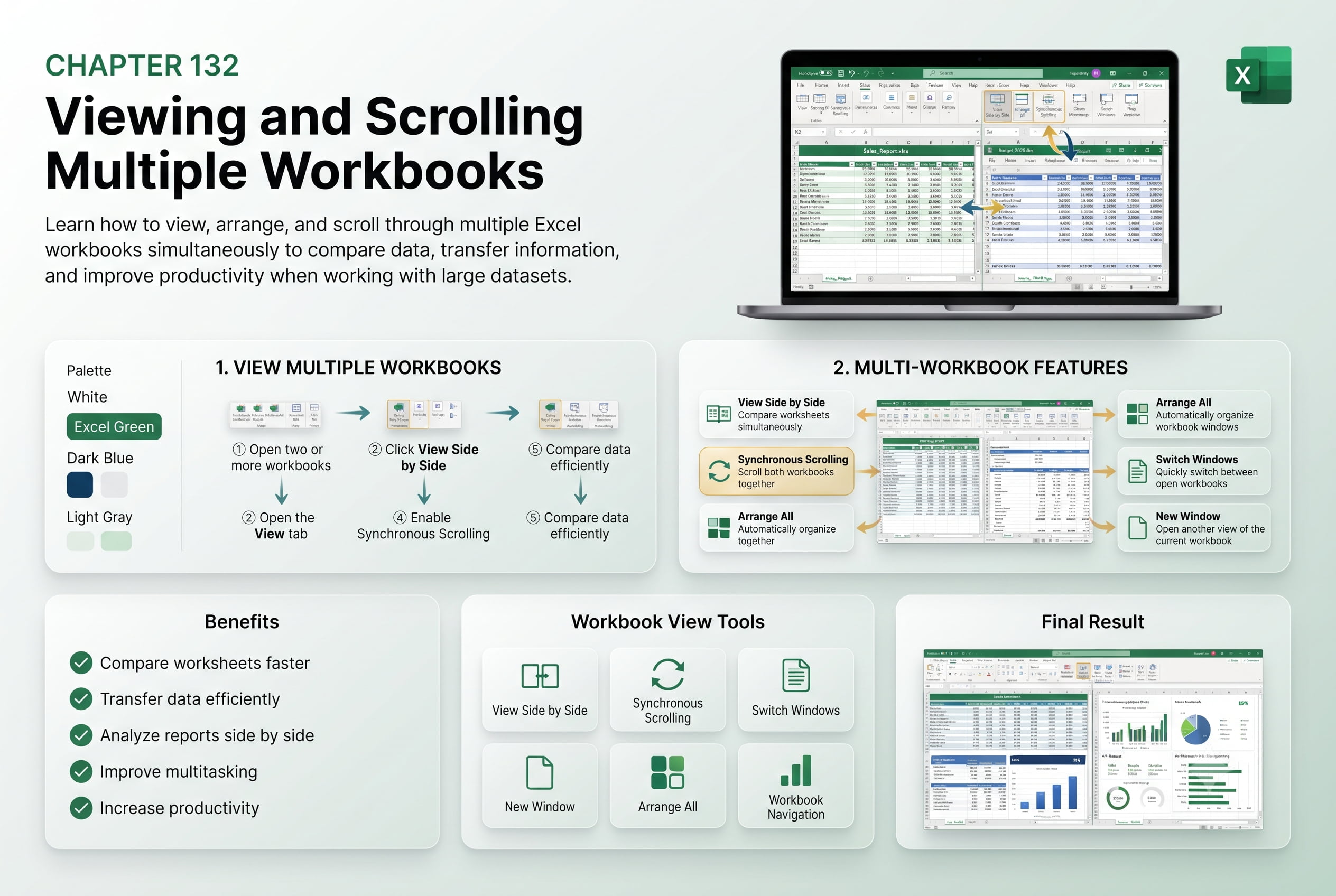 Chapter 132: Viewing and Scrolling Multiple Workbooks