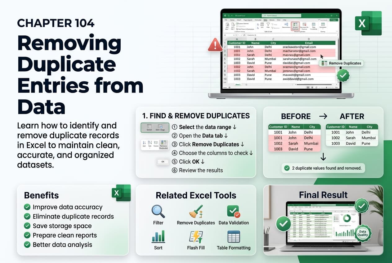 Chapter 104: Removing Duplicate Entries from Data