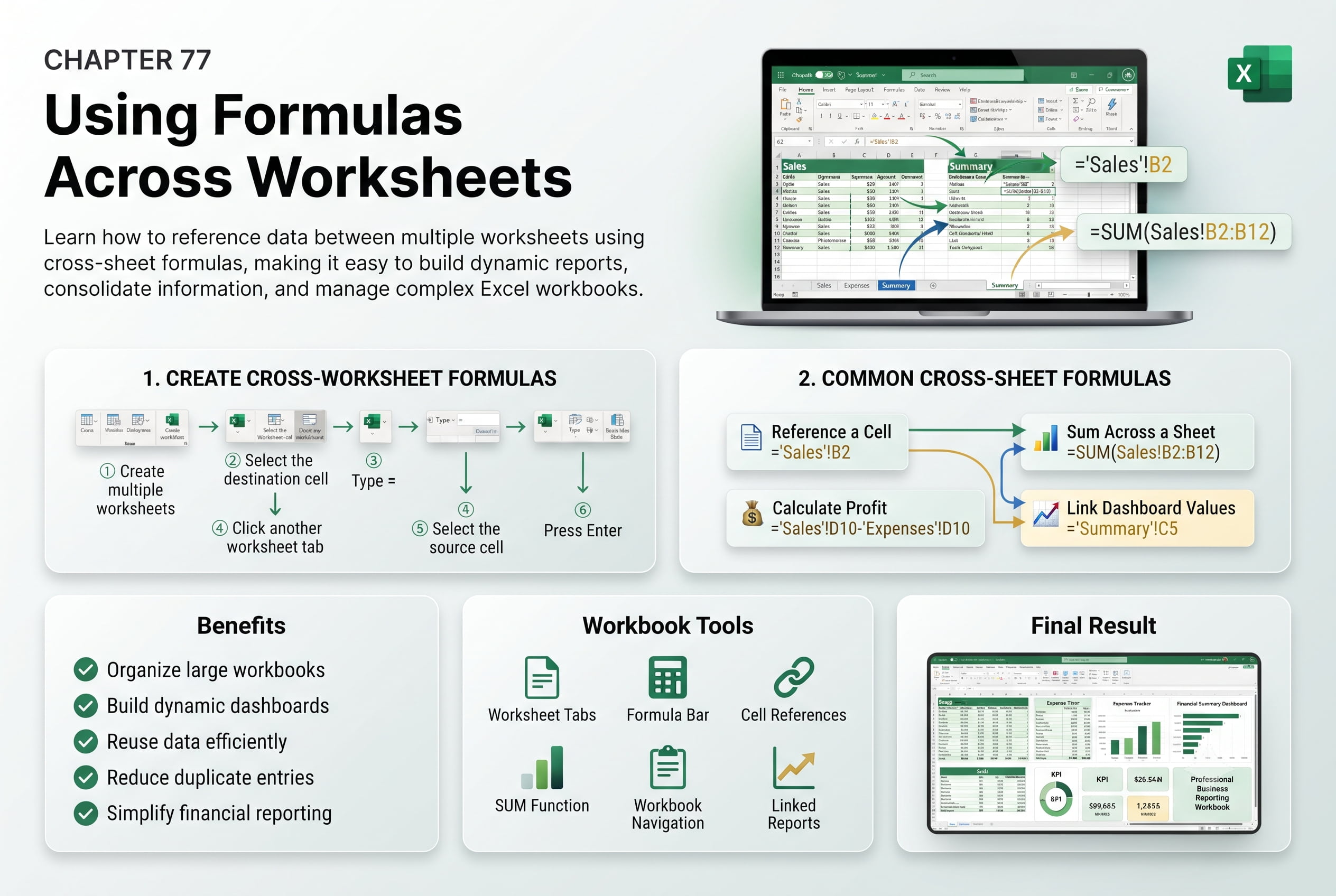Chapter 77: Using Formulas Across Worksheets