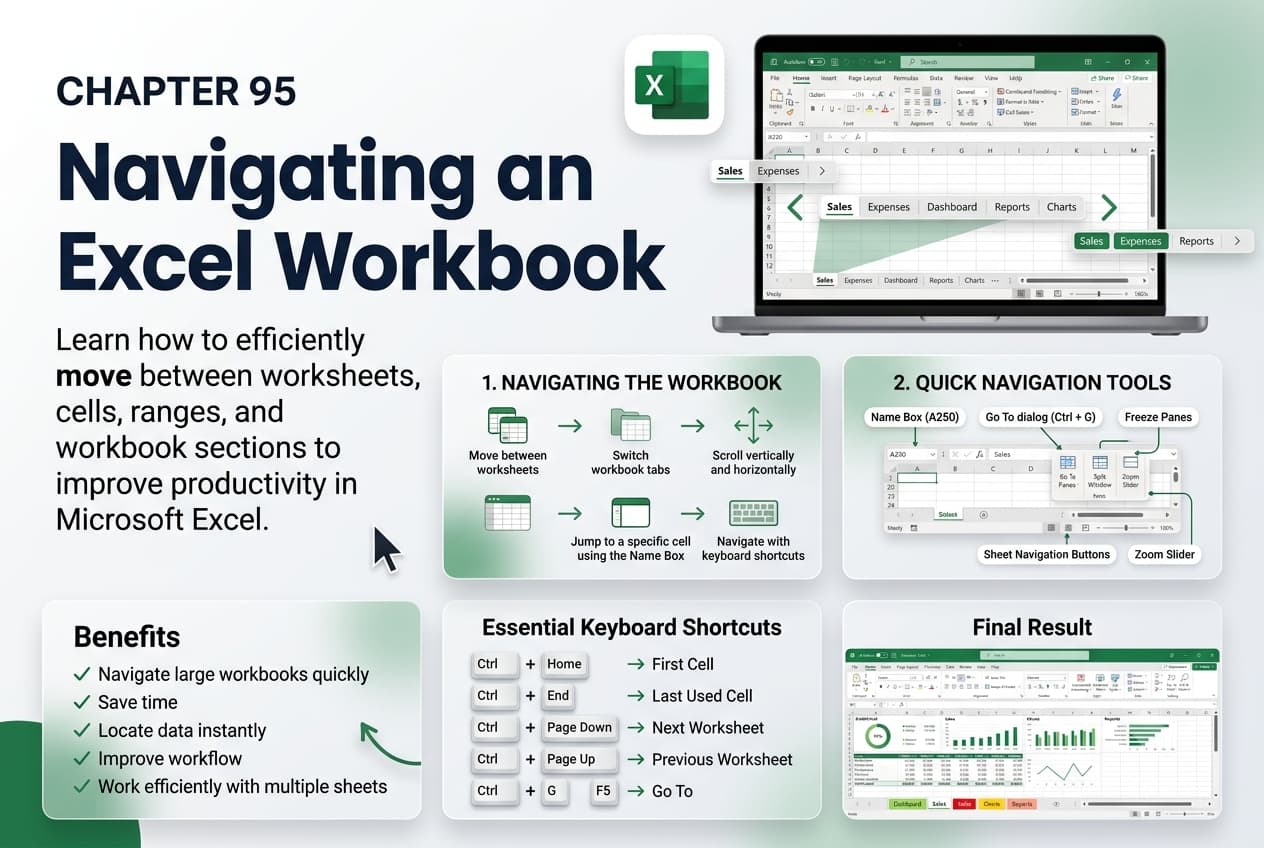 Chapter 95: Navigating an Excel Workbook