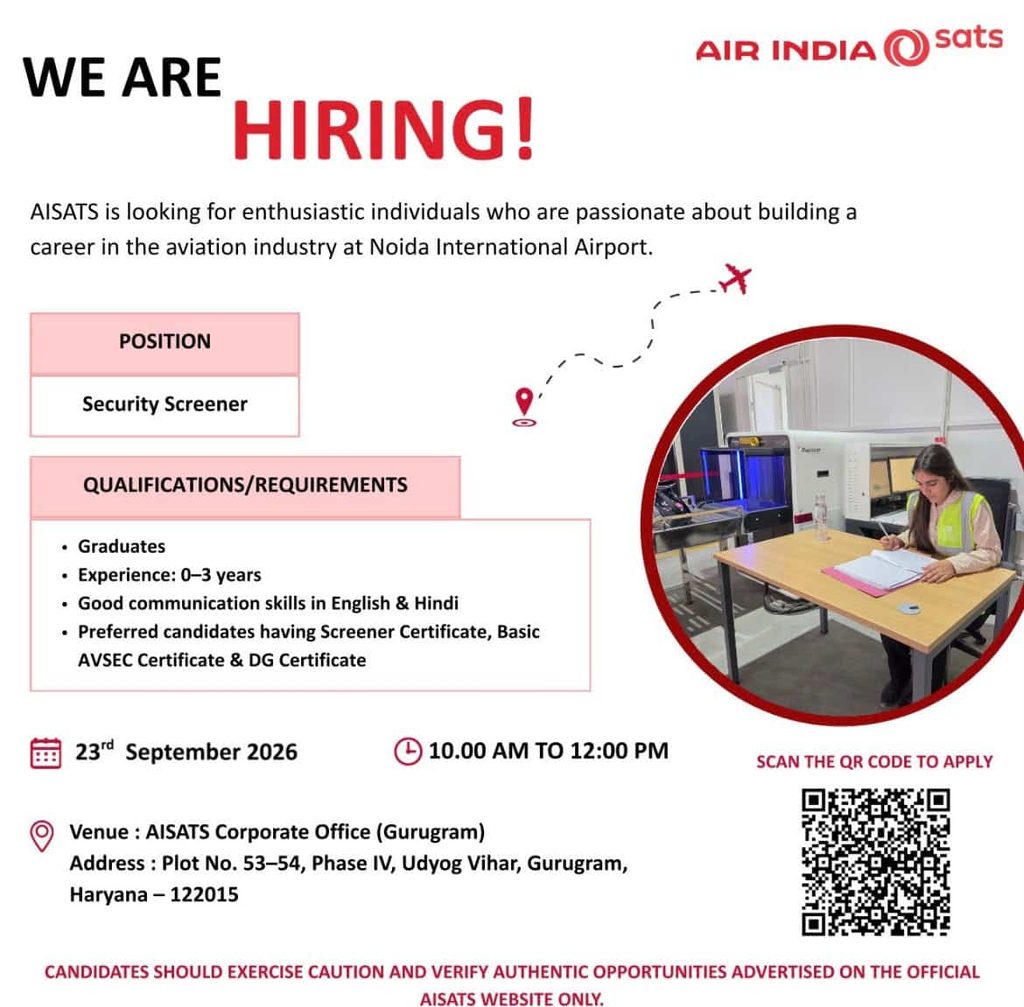 air india sats hiring